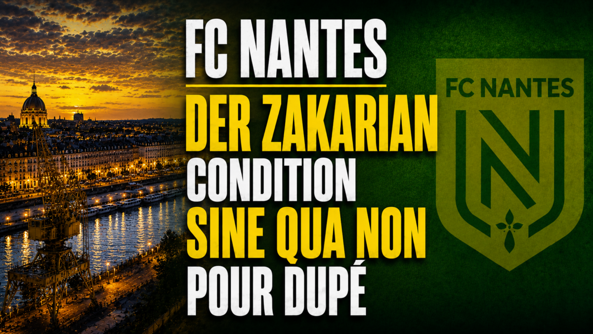 FC Nantes Der Zakarian Condition sine qua non pour Dupé FC Nantes Der Zakarian Condition sine qua non pour Dupé